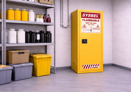 Tủ chứa hóa chất dễ cháy 54 Gallon SYSBEL WA810541 (tự đóng)